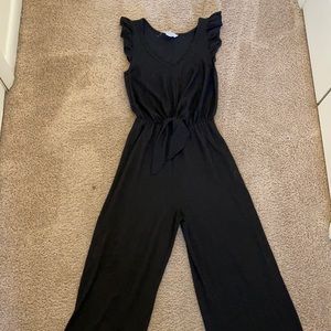 Black Ruffle Jumpsuit